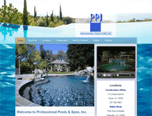 Tablet Screenshot of professionalpools.net